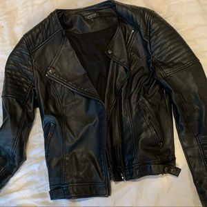 Topshop faux leather moto jacket